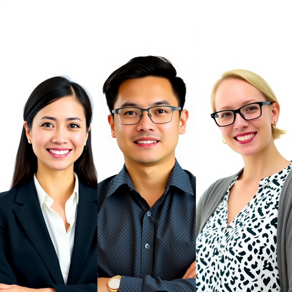 Professional headshots of three cryptocurrency trading experts: Sarah Chen, Asian woman in business attire; Marcus Rodriguez, Hispanic man with confident smile; Dr. Emily Watson, Caucasian woman with glasses, all photographed against clean modern backgrounds